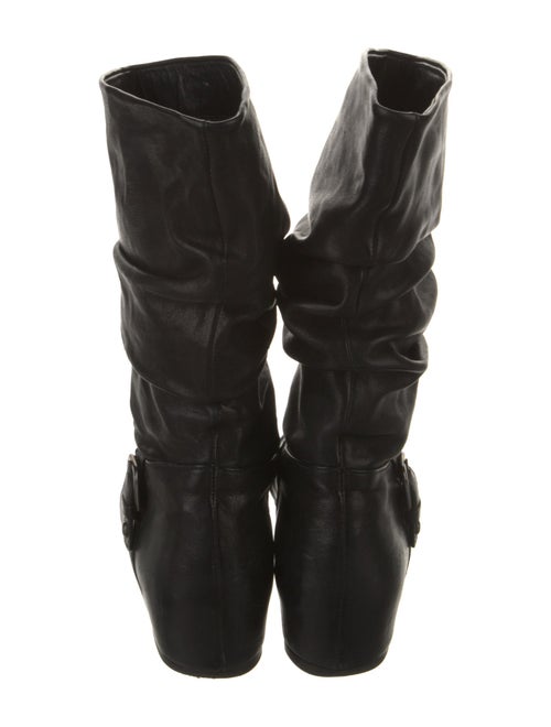 Stuart Weitzman Leather Lace-Up Boots