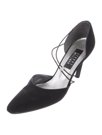 Stuart Weitzman Canvas Crystal Embellishments D'Orsay Pumps