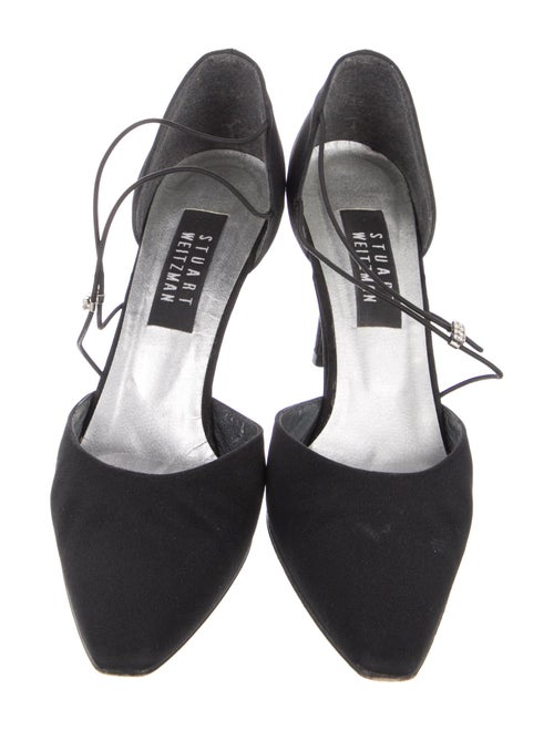 Stuart Weitzman Canvas Crystal Embellishments D'Orsay Pumps