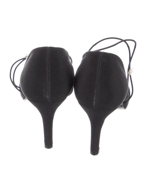 Stuart Weitzman Canvas Crystal Embellishments D'Orsay Pumps