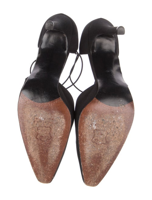 Stuart Weitzman Canvas Crystal Embellishments D'Orsay Pumps