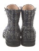 Stuart Weitzman Tweed Pattern Combat Boots