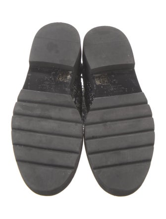 Stuart Weitzman Tweed Pattern Combat Boots