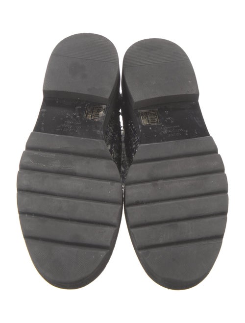 Stuart Weitzman Tweed Pattern Combat Boots