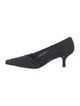 Stuart Weitzman Suede Grosgrain Trim Pumps