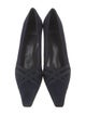 Stuart Weitzman Suede Grosgrain Trim Pumps