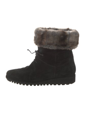 Stuart Weitzman Suede Lace-Up Boots