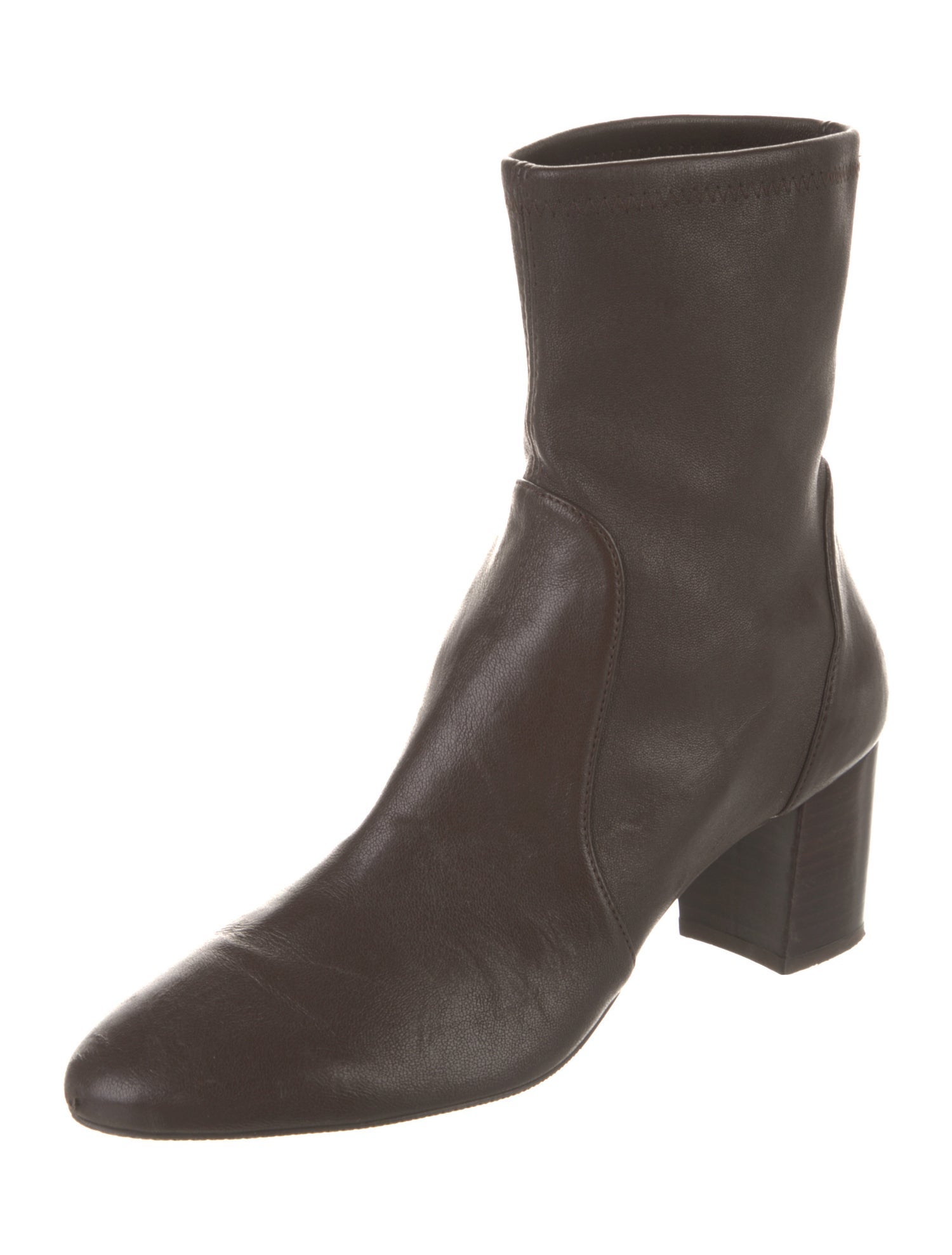 Stuart Weitzman Leather Sock Boots