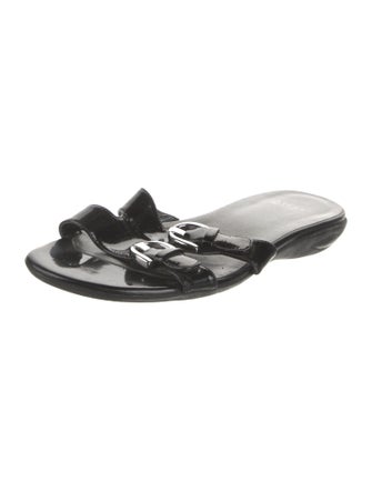 Stuart Weitzman Patent Leather Slides
