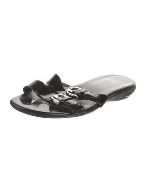 Stuart Weitzman Patent Leather Slides