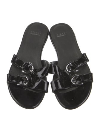 Stuart Weitzman Patent Leather Slides