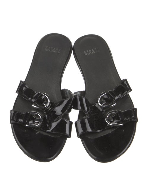 Stuart Weitzman Patent Leather Slides