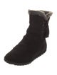 Stuart Weitzman Suede Faux Fur Trim Boots