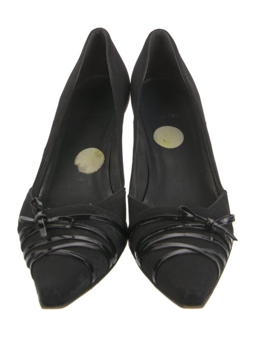Stuart Weitzman Canvas Bow Accents Pumps