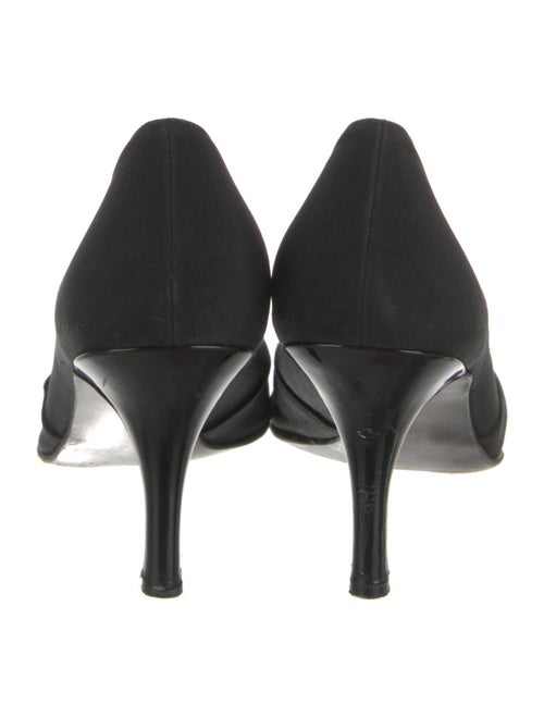Stuart Weitzman Canvas Bow Accents Pumps