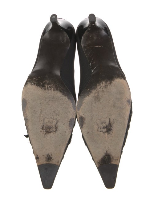 Stuart Weitzman Canvas Bow Accents Pumps