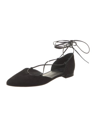 Stuart Weitzman Suede D'Orsay Flats