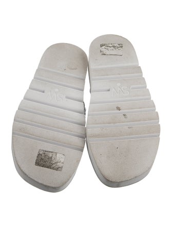 Stuart Weitzman Leather Braided Accents T-Strap Sandals