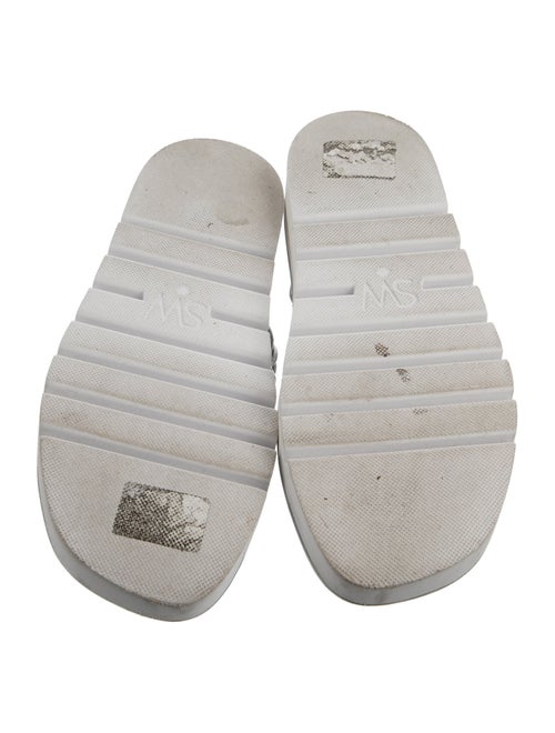 Stuart Weitzman Leather Braided Accents T-Strap Sandals