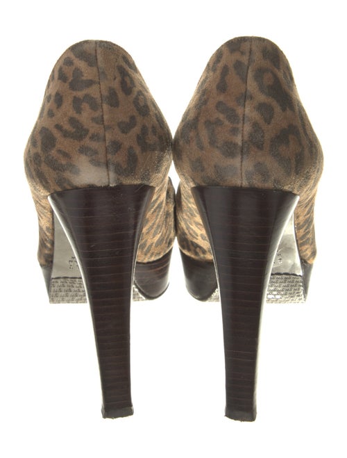 Stuart Weitzman Suede Animal Print Pumps