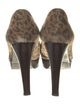 Stuart Weitzman Suede Animal Print Pumps