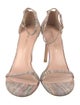 Stuart Weitzman Leather Striped Sandals