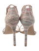 Stuart Weitzman Leather Striped Sandals