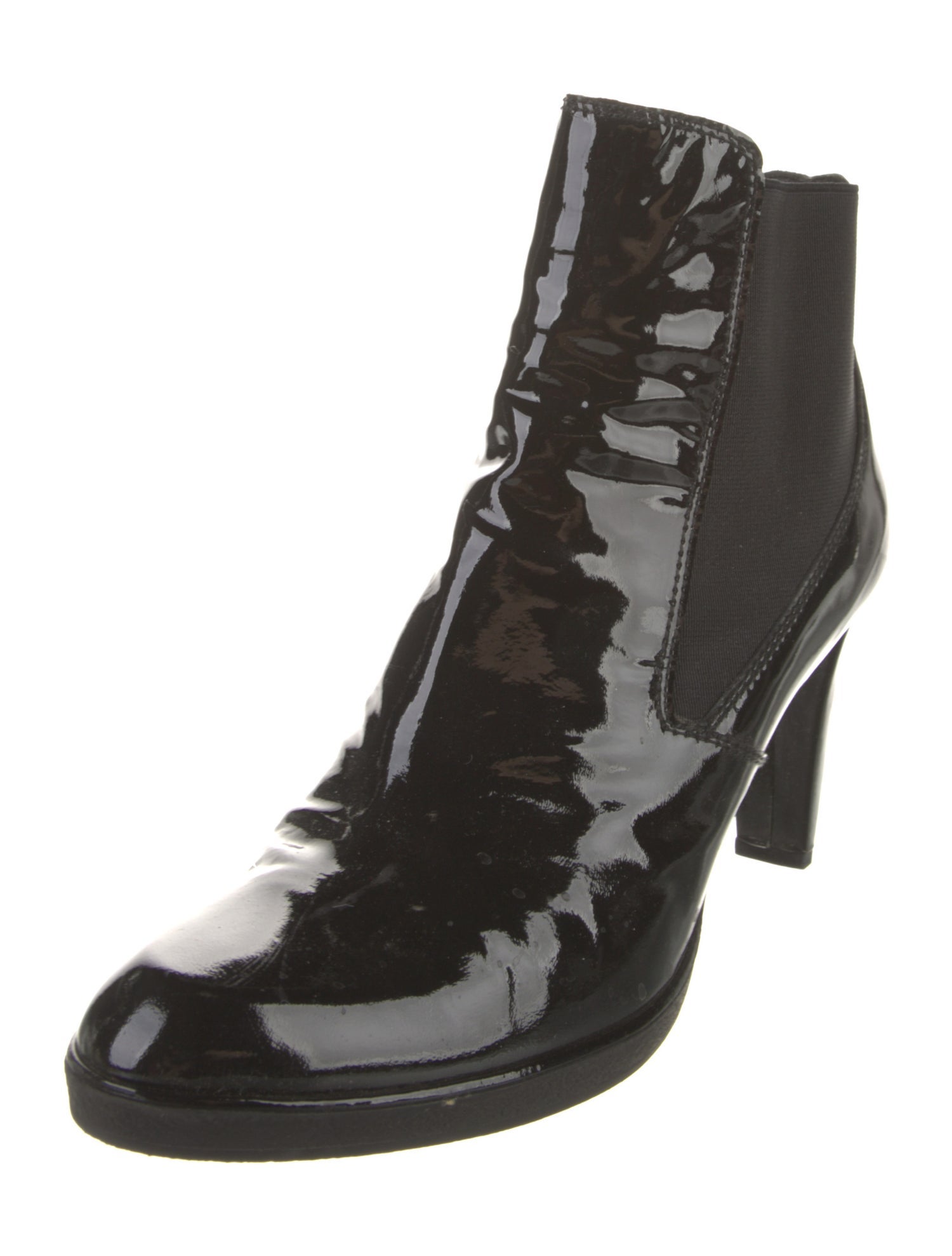 Stuart Weitzman Patent Leather Chelsea Boots