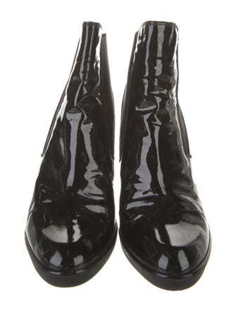 Stuart Weitzman Patent Leather Chelsea Boots