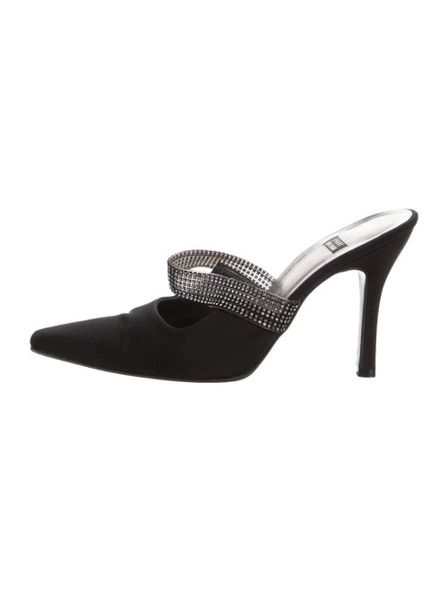 Stuart Weitzman Crystal Embellishments Mules
