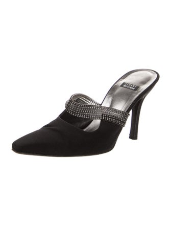 Stuart Weitzman Crystal Embellishments Mules
