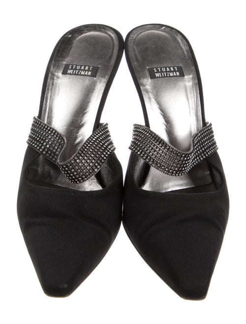 Stuart Weitzman Crystal Embellishments Mules