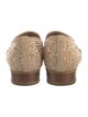 Stuart Weitzman Suede Studded Accents Loafers
