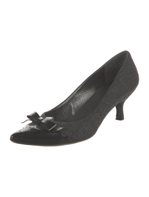 Stuart Weitzman Wool Bow Accents Pumps