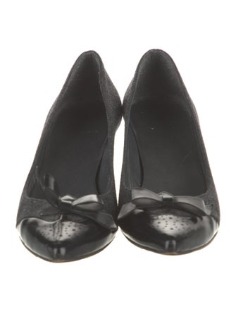 Stuart Weitzman Wool Bow Accents Pumps