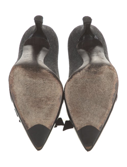 Stuart Weitzman Wool Bow Accents Pumps