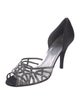 Stuart Weitzman Satin Mesh Accents Sandals