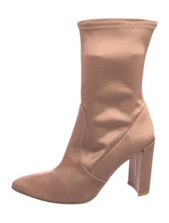 Stuart Weitzman Satin Sock Boots
