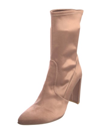 Stuart Weitzman Satin Sock Boots