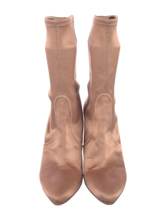 Stuart Weitzman Satin Sock Boots