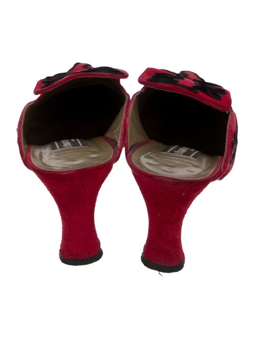 Stuart Weitzman Suede Printed Mules