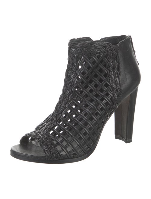 Stuart Weitzman Leather Cutout Accent Sandals