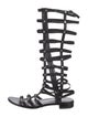 Stuart Weitzman Leather Studded Accents Gladiator Sandals