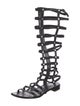 Stuart Weitzman Leather Studded Accents Gladiator Sandals