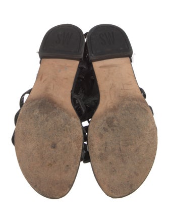 Stuart Weitzman Leather Studded Accents Gladiator Sandals