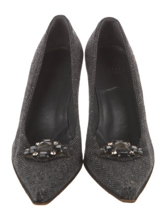 Stuart Weitzman Canvas Printed Pumps