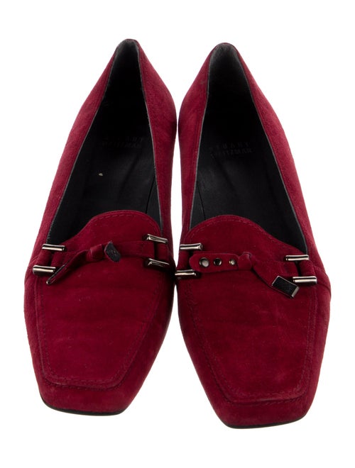 Stuart Weitzman Suede Bow Accents Pumps