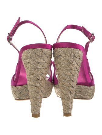 Stuart Weitzman Satin Bow Accents Slingback Sandals