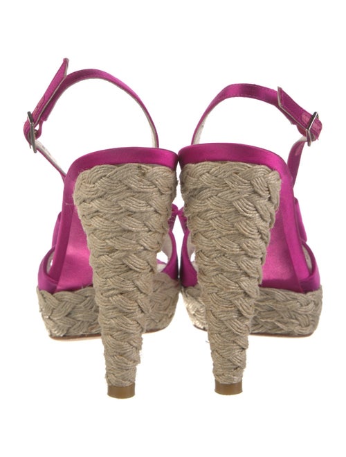 Stuart Weitzman Satin Bow Accents Slingback Sandals