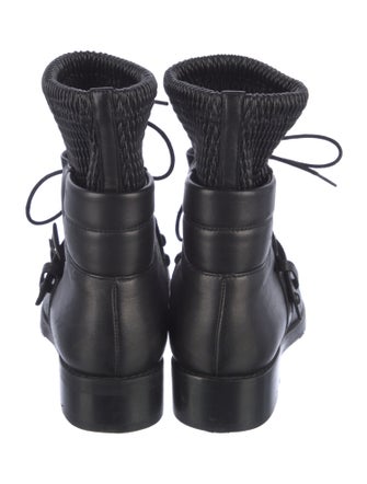 Stuart Weitzman Leather Moto Boots